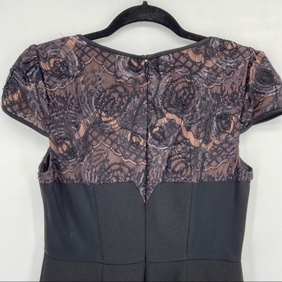 Betsey Johnson Black Sequin Lace Sheath Dress - Picture 4 of 6